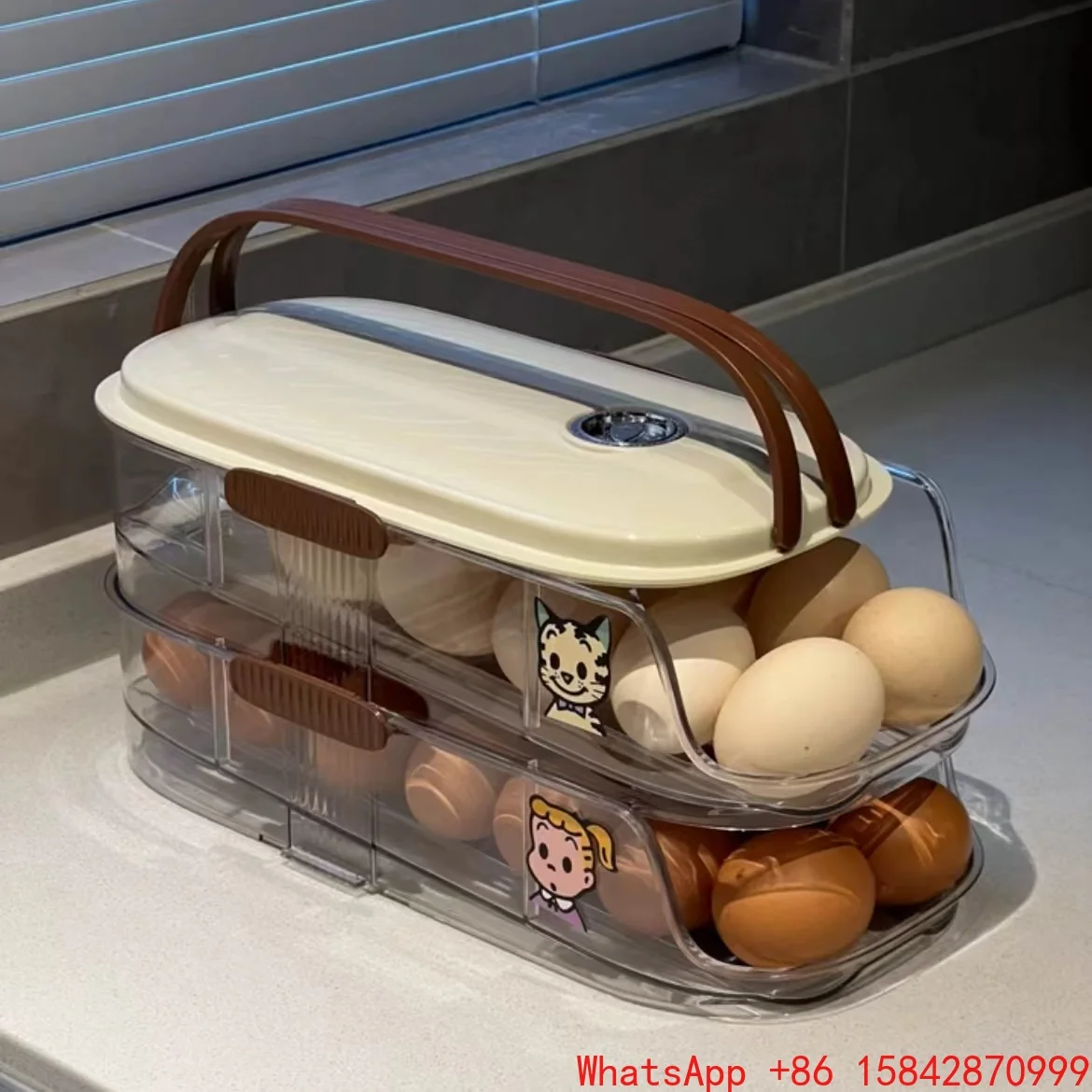 

Egg storage box Household refrigerator Rolling egg tray
