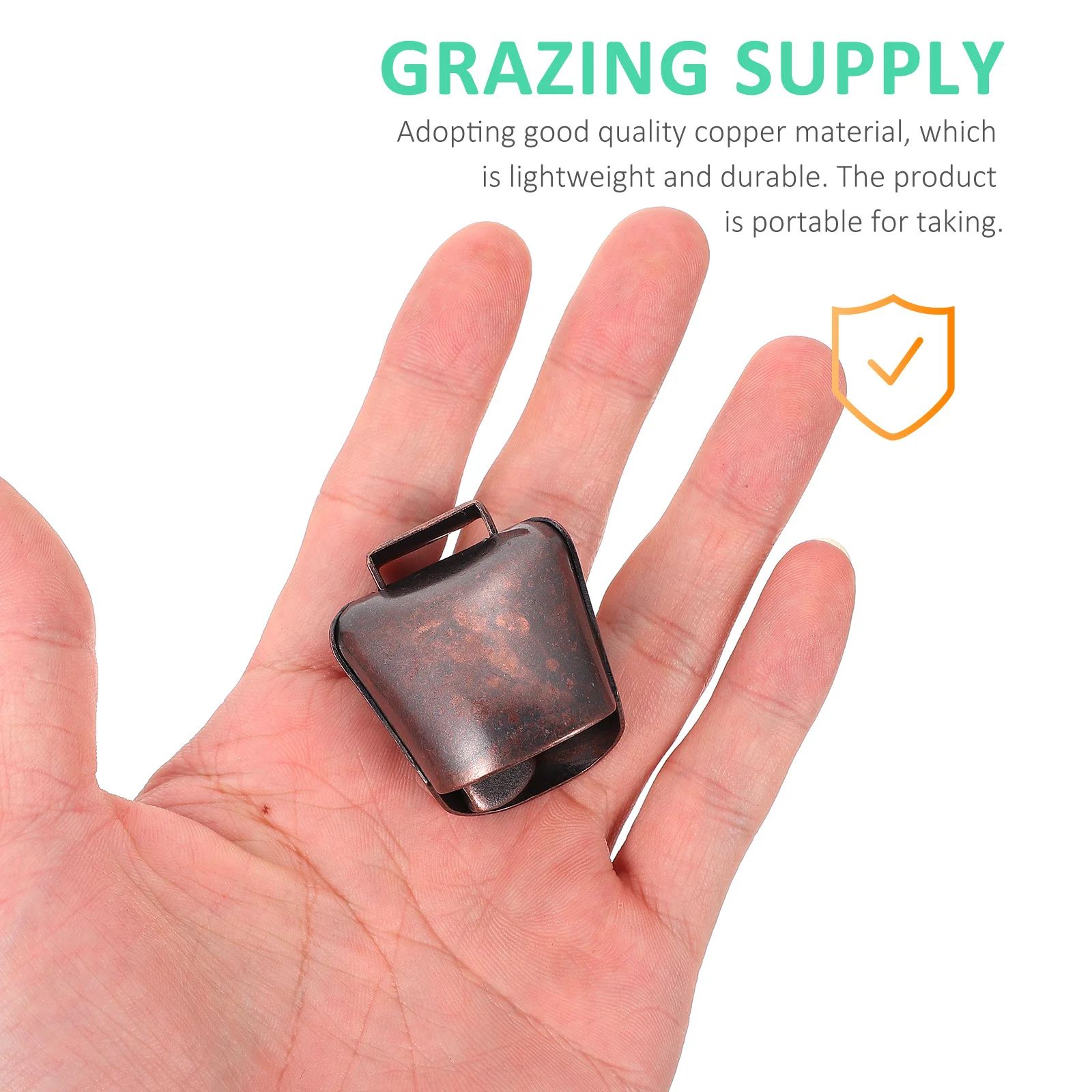 8 قطعة أجراس رعي النحاس بصوت عال مكافحة خسر البقرة الأغنام الماشية أجراس مزرعة الرعي العرض ديكور معلق الزراعة اكسسوارات