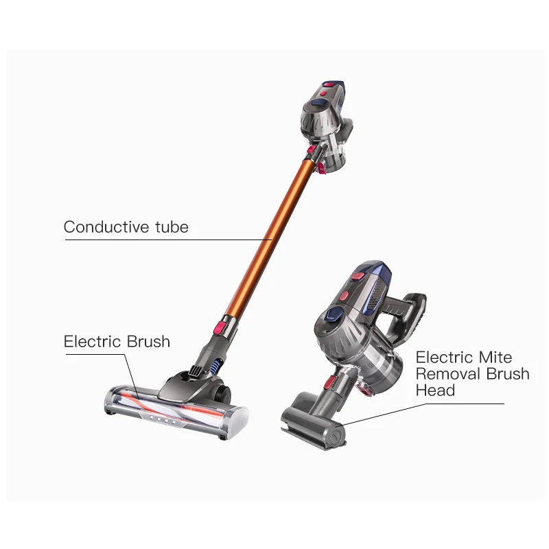 Wireless Vacuum Cleaner Multifunctional Home-appliance Remove Mites Dual Motor High-power Handheld Rechargeable Cleaning Vaccum