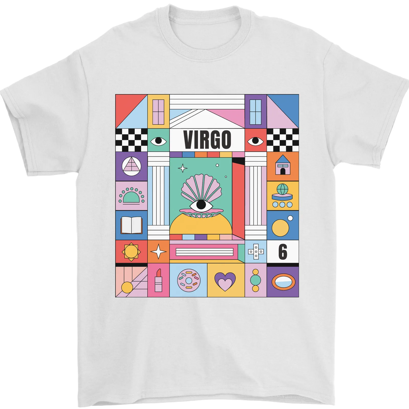 Men's T-shirt A Vibrant Virgo Zodiac Star Sign Tee  Cotton Soft Fabric