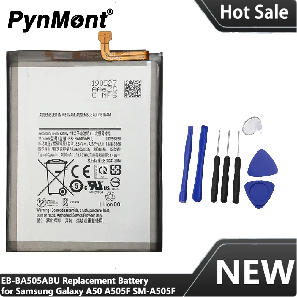 1PCS EB-BA505ABU Replacement Battery for Samsung Galaxy A50 A505F SM-A505F with Tools
