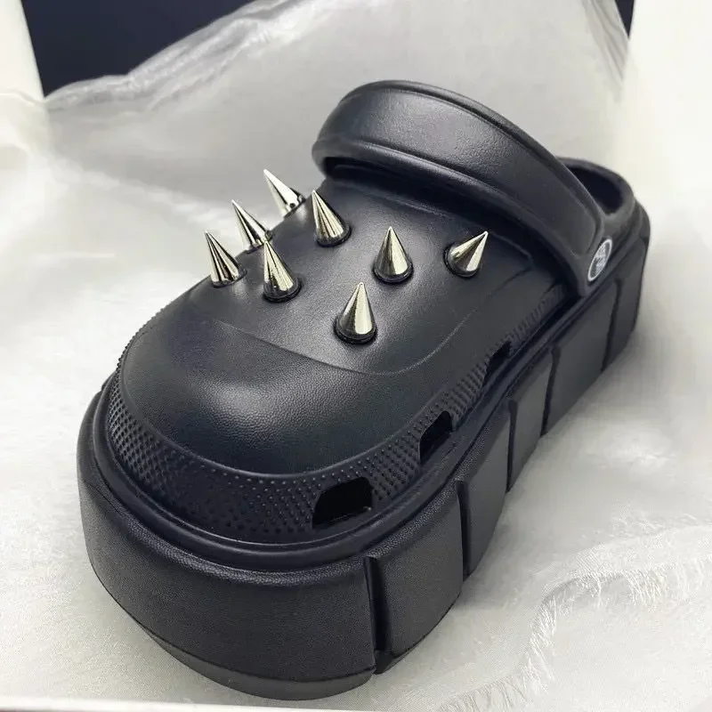 DIY Punk Metal Rivets Shoe Charms for Crocs Fashion Vintage Shoe Adornment Trendy Cool Finished Product Clogs Charms Designer