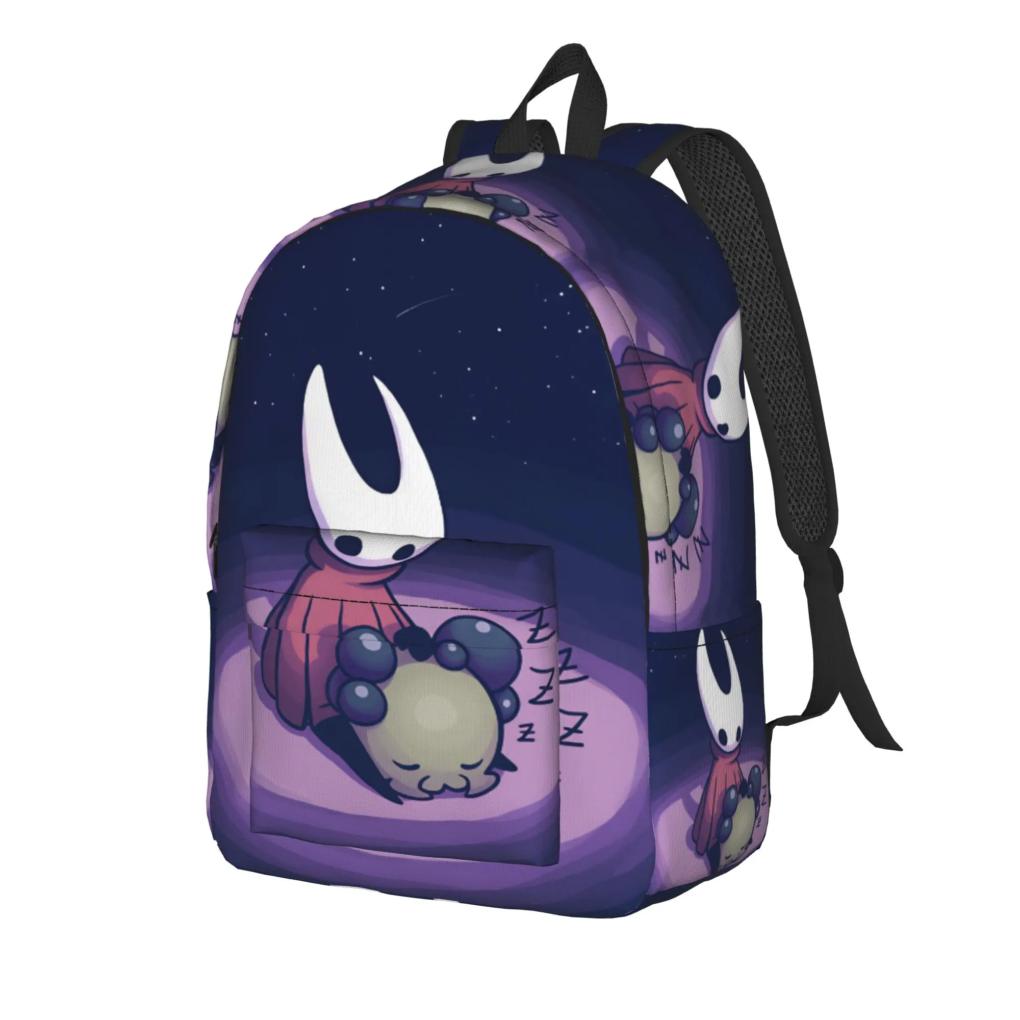 Hollow Knight Backpack Unisex  Print Backpacks Polyester Funny High School Bags Outdoor Style Colorful Rucksack
