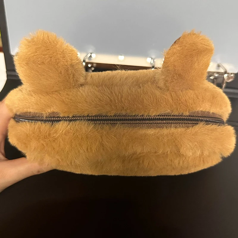 Plush Doll Capybara Plush Pen Bag Capibala Stuffed Animal Baras Cartoon Capivara Soft Capibara Plush Pencil Pouch Stationery