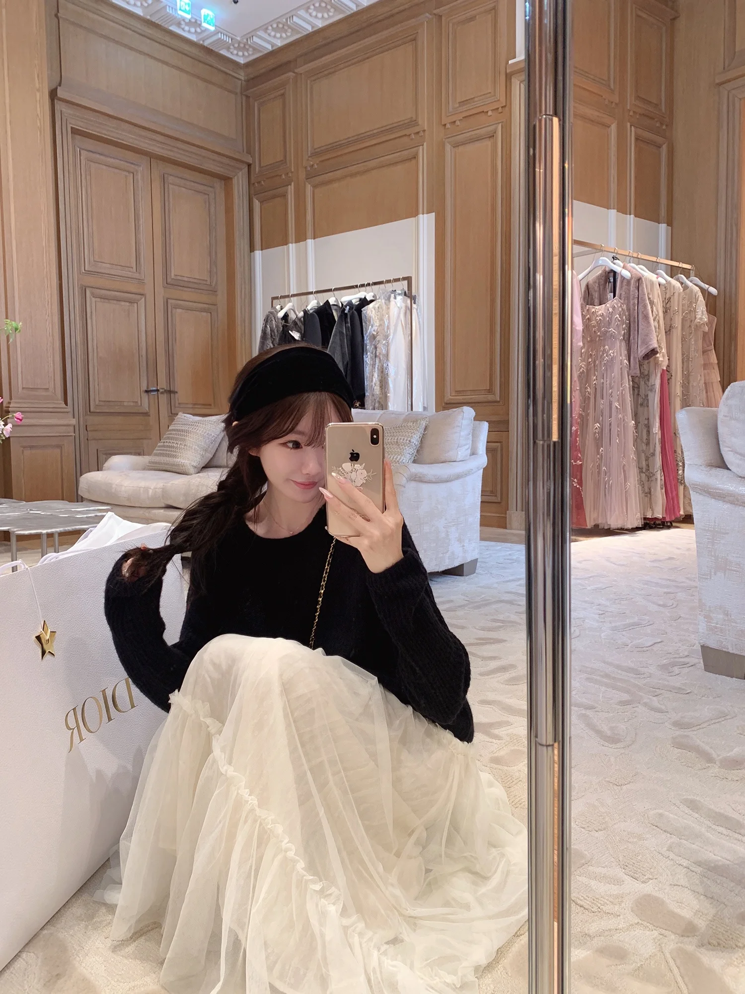 

Многослойный свитер из шелковой пряжи с золотистым узором, свободный крой, длинный рукав, круглый вырез, термовязаное изделие