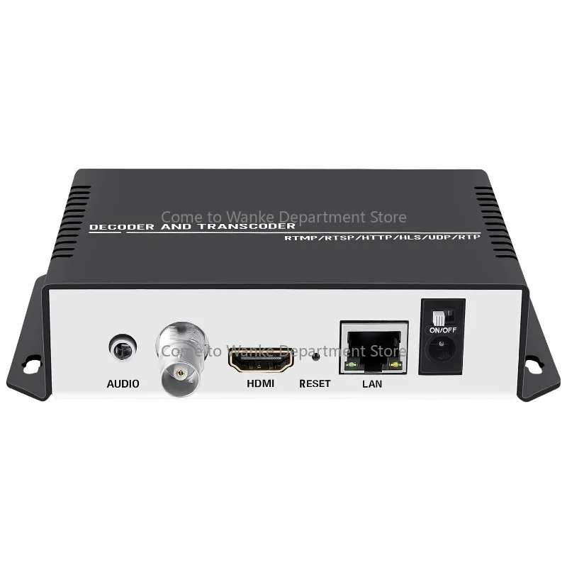 H.265 H.264 4K FHD IP para IP Transcodificador de vídeo Srt Rtmp Stream de vídeo para HD-MI CVBS Decodificador de vídeo para IP Ca-mera