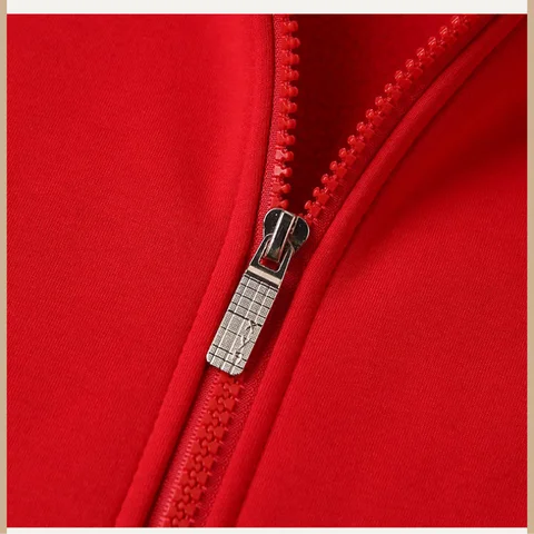 Casual cotton cardigan jacket, zipper sweatshirt jacket, custom printed logo embroidery men's and women's work clothes