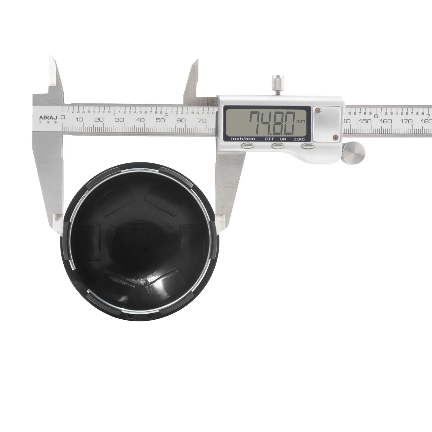 CF Performance 2 Stück/4 Stück Außendurchmesser 80,9 mm (3,19 Zoll) Innendurchmesser 74,8 mm (2,94 Zoll) Mittelkappe für # 3130 # C-608 Auto-Rad-Reifen-Felgen-Zentralkappen aus ABS – Detail 2