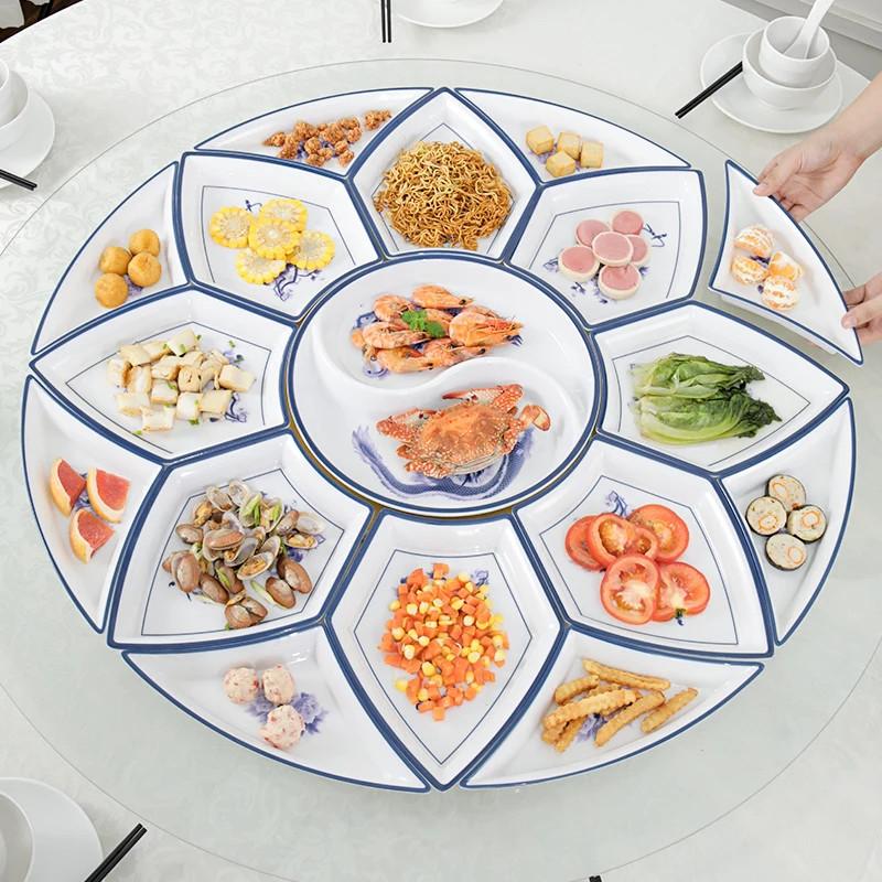 Customized net celebrity platter tableware combination dish plate  imitation porcelain resistant to falling