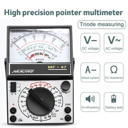 MF-47 analogowy multimetr DC/AC napięcie prądu 10A Tester odporność miernik pojemności wysokiej precyzji wskaźnik miernik multimetr