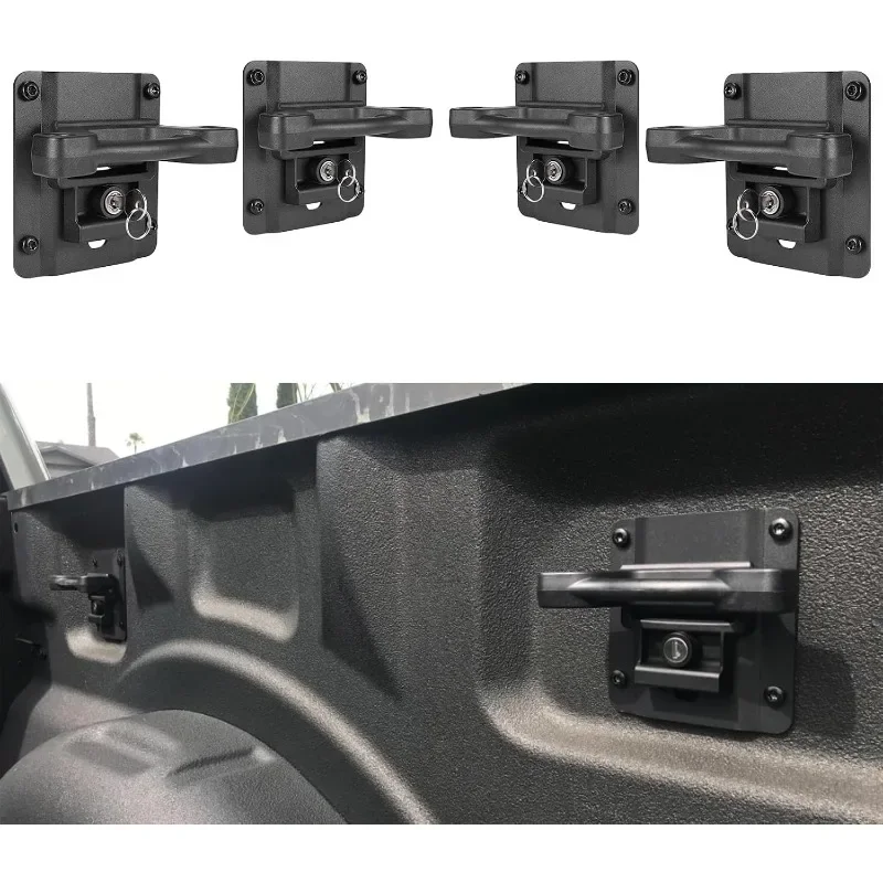 

4Pcs Truck Bed Tie Down Anchors Boxlink Cleats & Plates Compatible with Ford F150 F250 F350 & Raptor 2015-2024 2025