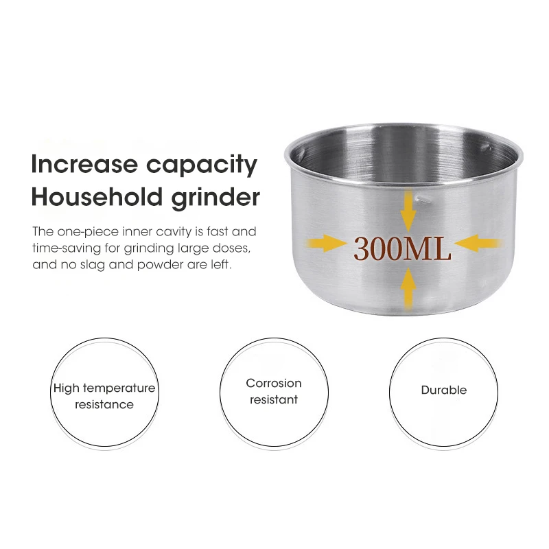 Mini Electric Grinder 4 Blades Household 300ml Ultrafine Baby Food Pulverizer Coffee Grinder Spice Pepper Grinder Grain Mill
