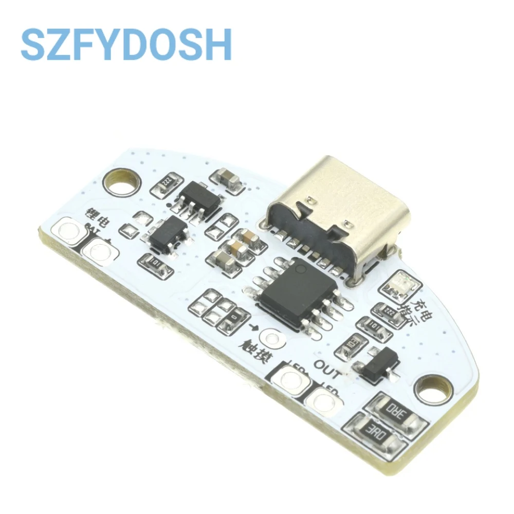 1-10Pcs Type-C Table Lamp Circuit Board USB Charging Three Gear Stepless Dimming Led Touch Small Night Lamp Control Module