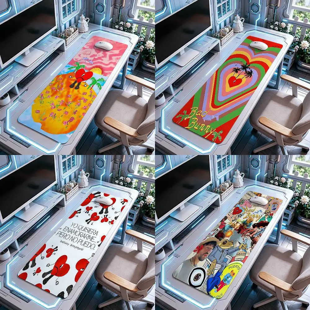B-Bad B-Bunny Dt MFS Mouse Pad Computer Mat Deskpad Laptop Keyboard Mat Office Large Landscape Mousepad