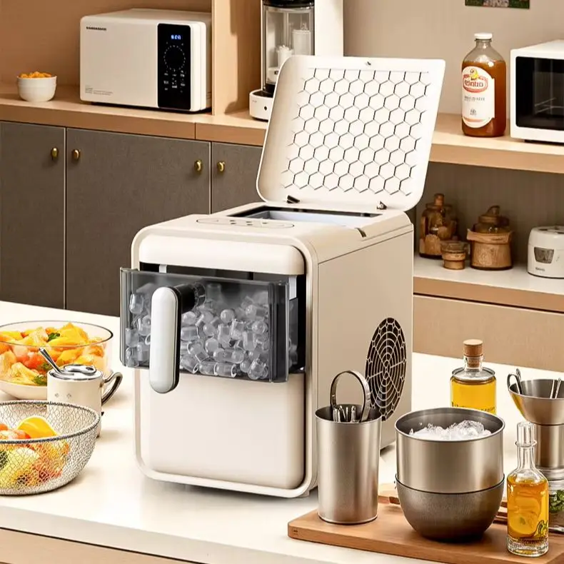 Ice machine household small bullet iced tea shop dormitory night market stall automatic office ice cube machine