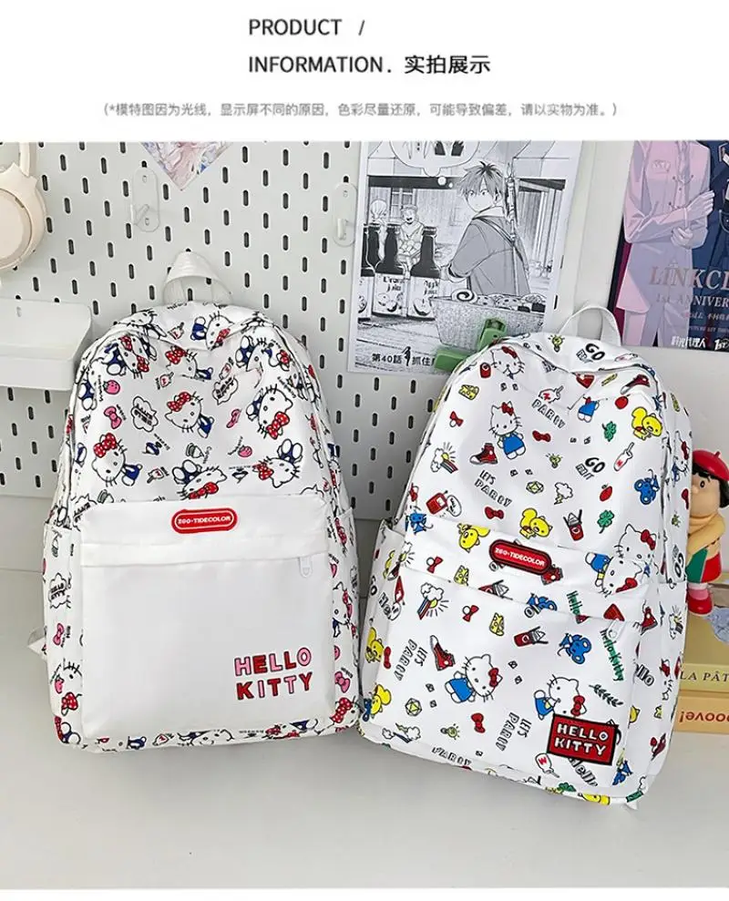 

Japanese Cartoon Sanrio New Backpack Hellokitty Fashionable Casual Large Capacity Backpack for Children Kawaii Backpack