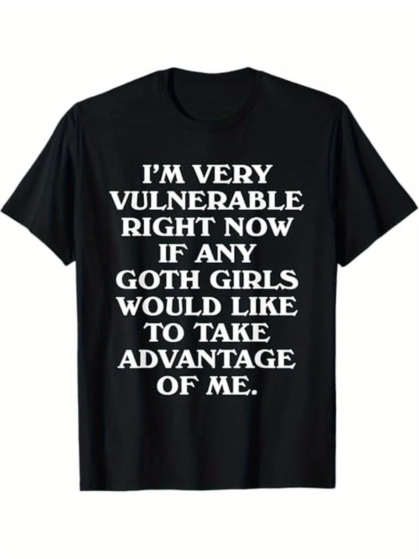 Fun Gothic Humor T-Shirt I Am Currently Very Fragile Statement Soft and Lightweight Black with White Print S-Xxxl Sizes Casual Gothic Clothing Suitable for Halloween Christmas Gifts Suitable for Easter Casual T-Shirt Black Short Sleeve Round Neck T-Shirt Men's Design Suitable