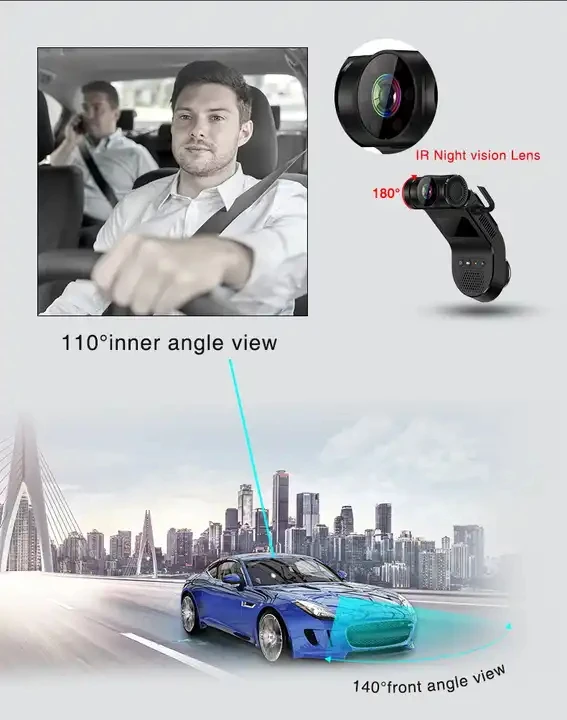 Versión mejorada Dashcam de coche de doble lente 4G DVR grabadora de conducción para gestión de flotas