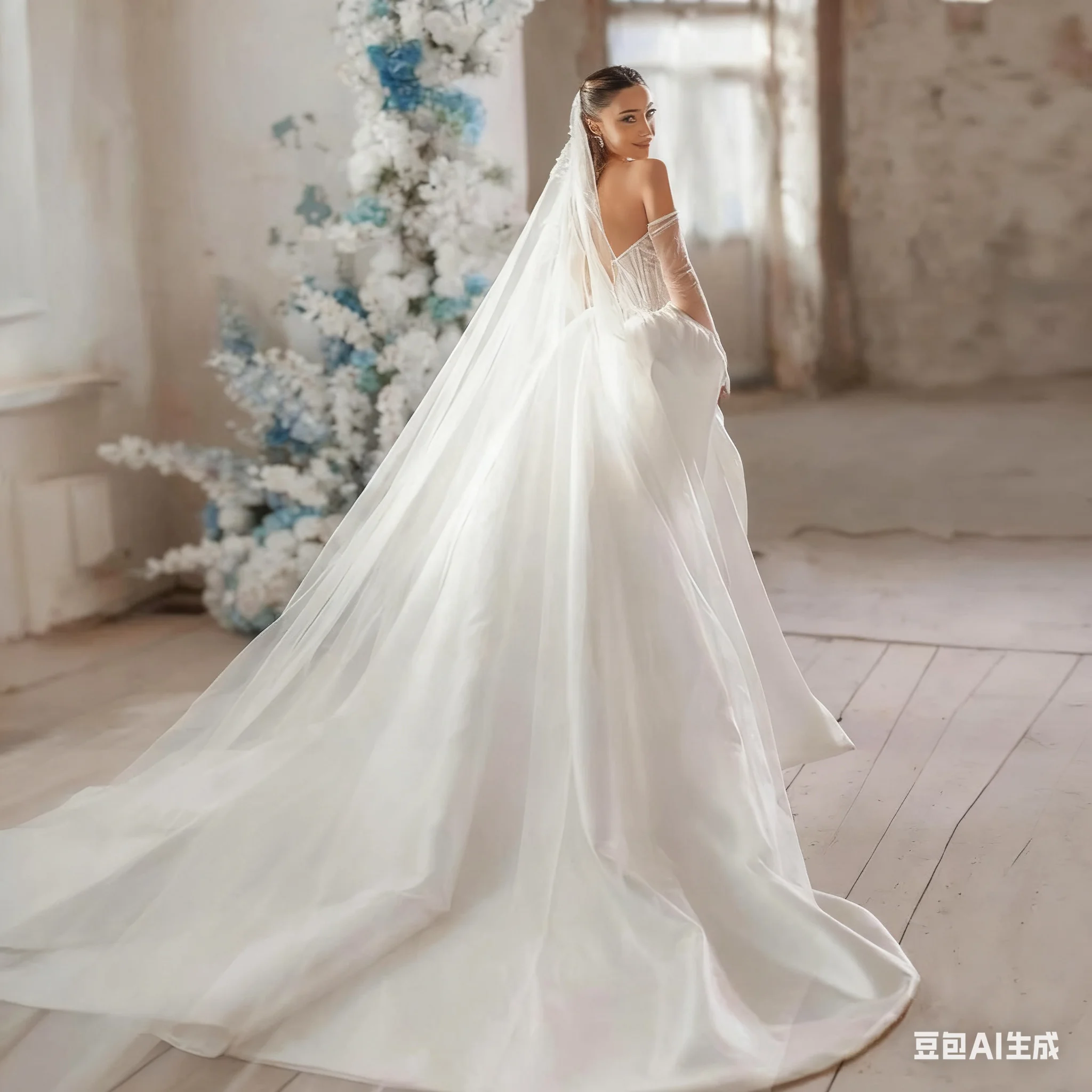 Aangepaste 2026 A-lijn elegante trouwjurken strapless vestido de novia kant afneembare trein mat satijn vintage robe de mariee