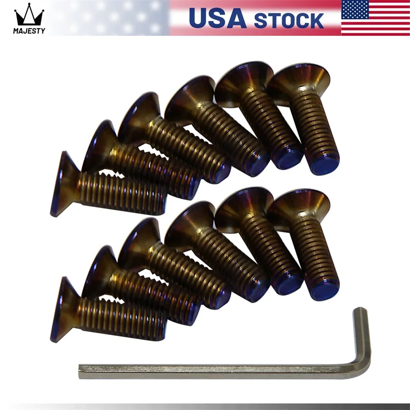 12Pcs Steering Wheel Bolt Screw Kit For Momo Nardi Personal NRG Sparco Flat Head view 4