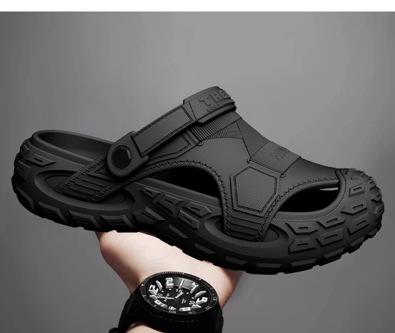 EVA-Sandalen für Herren im Sommer, mit Dicker Weicher Sohle für Outdoor-Aktivitäten, Strandschuhe für Freizeitsport und Perforierte Schuhe – Detail 7