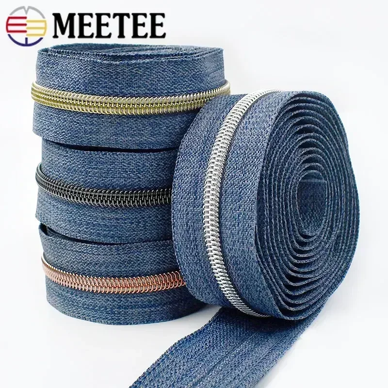 5# Plastic Zippers Tape By The Meter Garment Coil Zips Nylon Zipper for Sewing Clothes Zip Reapirt Kit DIY Backpack Accessories