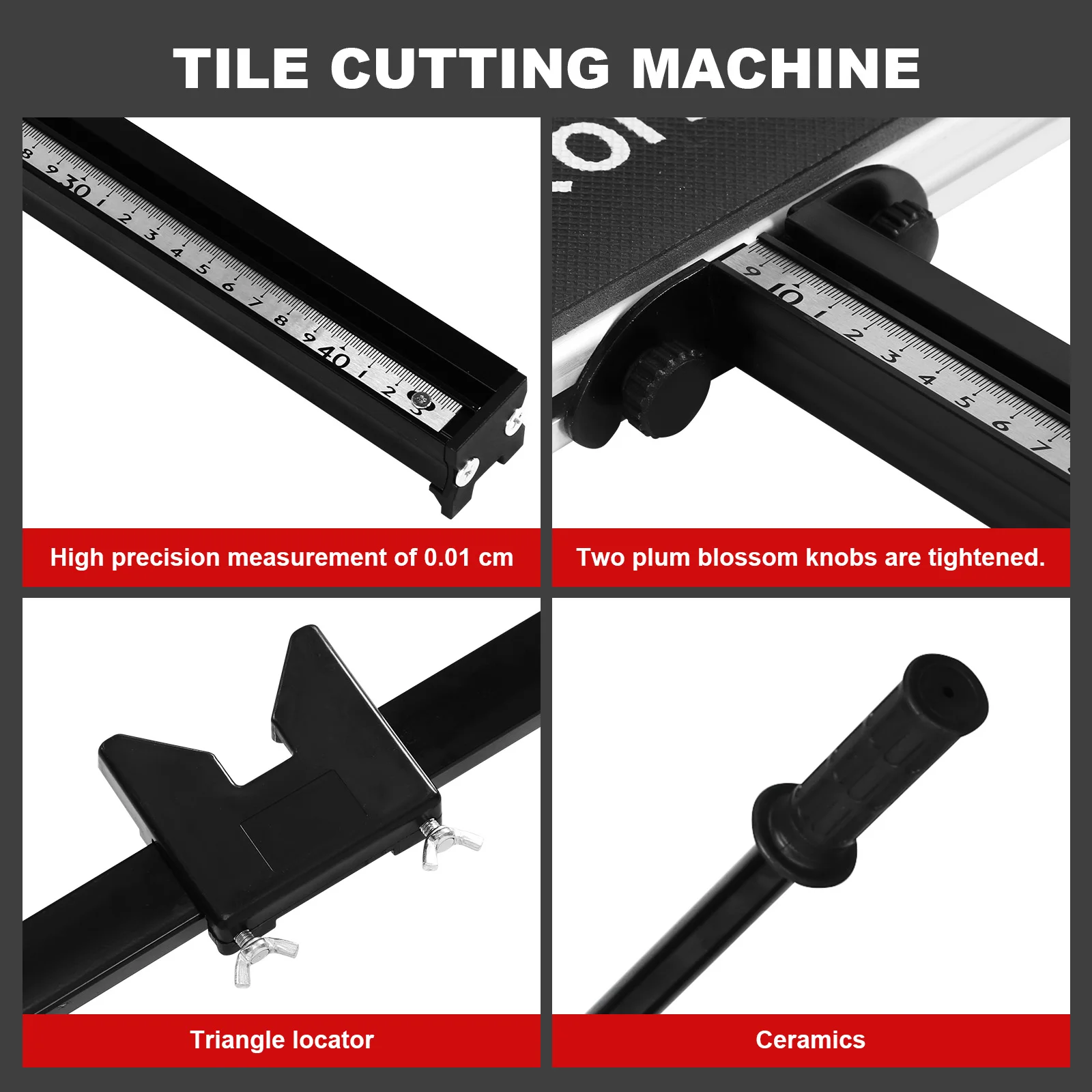 Heavy Duty Push Blade Cutter Shockproof Large Slabs Cutting Tool Anti-Slip Improves Work Efficiency