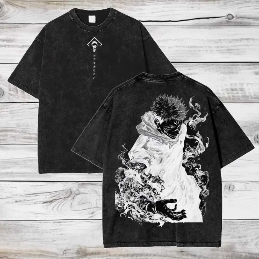 

Gojo Satoru Jujutsu Kaisen T Shirt Women Tshirt Washed Cotton T-shirt Clothing Summer Short Sleeve Oversized Tees Streetwear