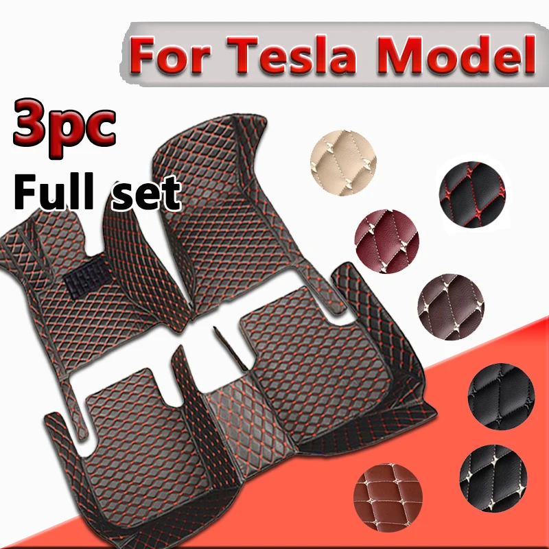 

Car Floor Mats For Tesla Model 3 2019 2020 2021 Custom Auto Foot Pads Automobile Carpet Cover Interior Accessories