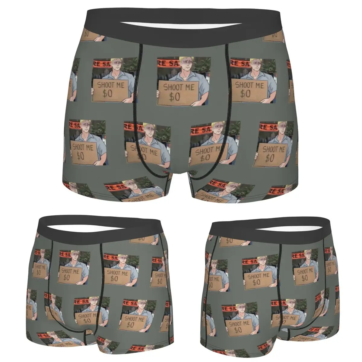 

Boxer Underpants Shorts Attack On Titan Reiner Braun Panties Male Ventilate Underwear for Homme Man Boyfriend Gift