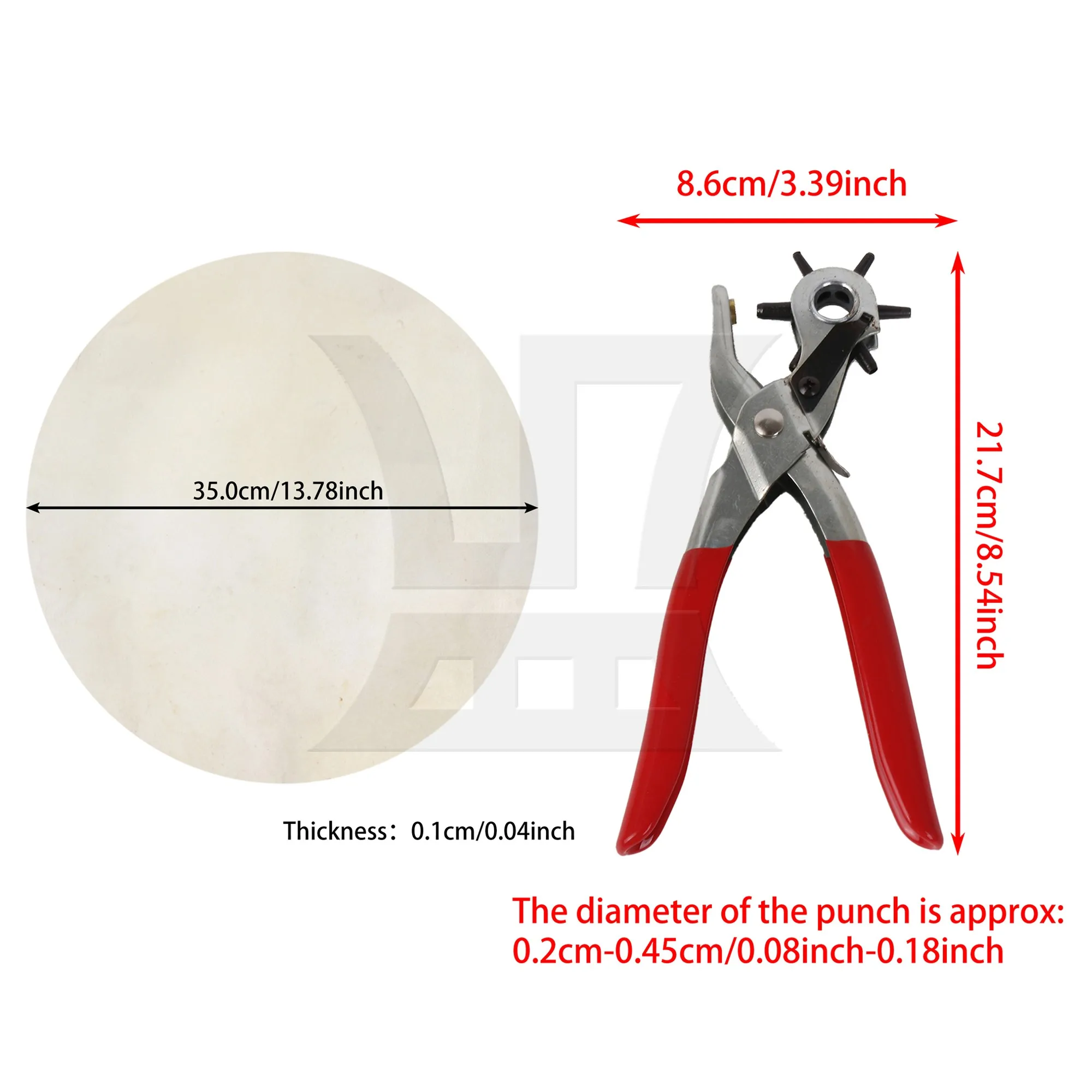 Yibuy 1 مجموعة من 2 قطعة رأس الطبل الأفريقي 13.78 بوصة، ليس من السهل الخروج من اللحم، مع كماشة تثقيب دوارة #6