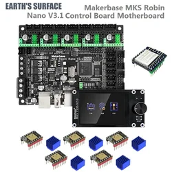 ES-3D drukarki części Makerbase MKS Robin Nano V3.1 3D tablica sterownicza do drukarki płyta główna TS35 ekran dotykowy TFT kompatybilna z TMC2209