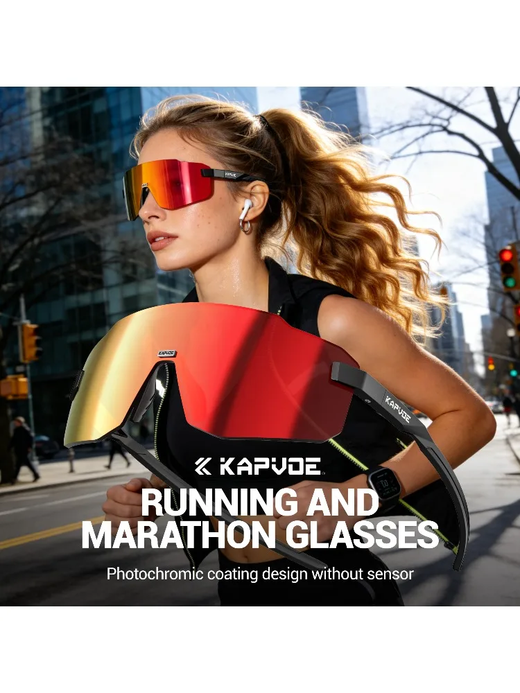 AliExpress kapvoe Kapvoe Photochromic Cycling Glasses UV400 Marathon Running Sunglasses Lightweight Bicycle MTB Eyewear Sports Windproof Goggles