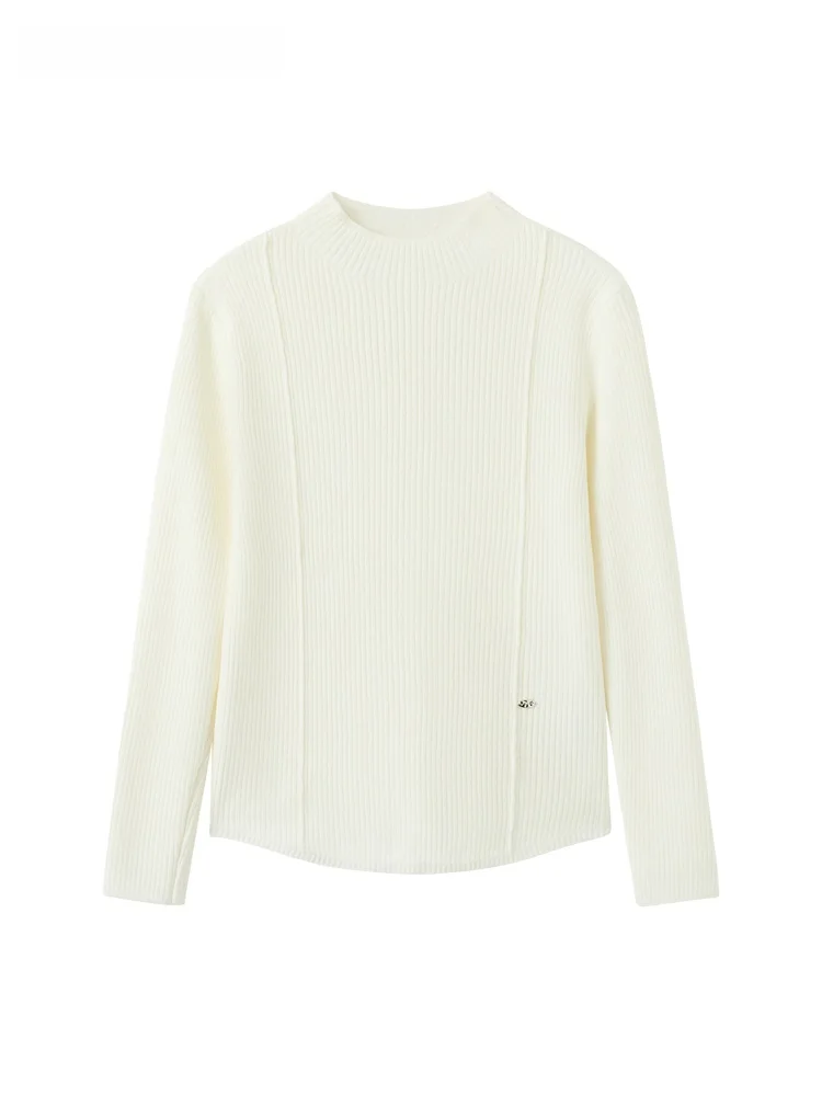 

Faionable High Ne Трикотаж Basic Sle Зима Новое поступление Повседневный универсальный топ для женщин Простой дизайн Длинный свитер Све