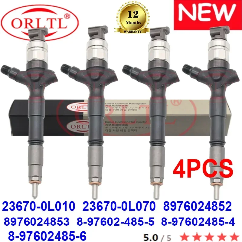 4PCS NEW For Toyota Hiace Hilu 1KD 2KD 23670-0L010 23670-0L070 8-97602-485-5 8-97602485-4 8-97602485-6 8976024852 8976024853