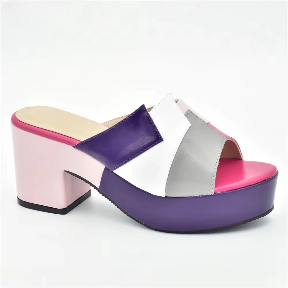 

Italian Lady Shoes Multicolor Design Wedges Shoes for Women Platform Shoes High Heels Thick Heel Slingbacks Lady Wedge Sandals