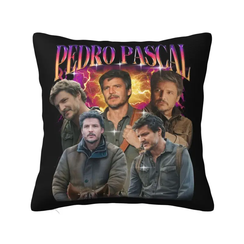 Nordic Pedro Pascal Retro 90s Style Cushion Cover 60*60 cm Velvet Throw Pillow Case Bedroom Decoration Sofa Chair Pillowcase