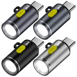 Type-C LED Camping Flashlight Portable Pocket Flashlight Outdoor Lighting Device Super Bright Waterproof Torch for Camping
