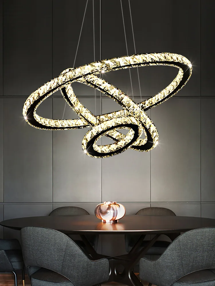 

Post-modern Crystal Atmospheric Light Luxury Villa Duplex Living Room Hotel Lamp Personalized Simple Multicolor LED Chandelier