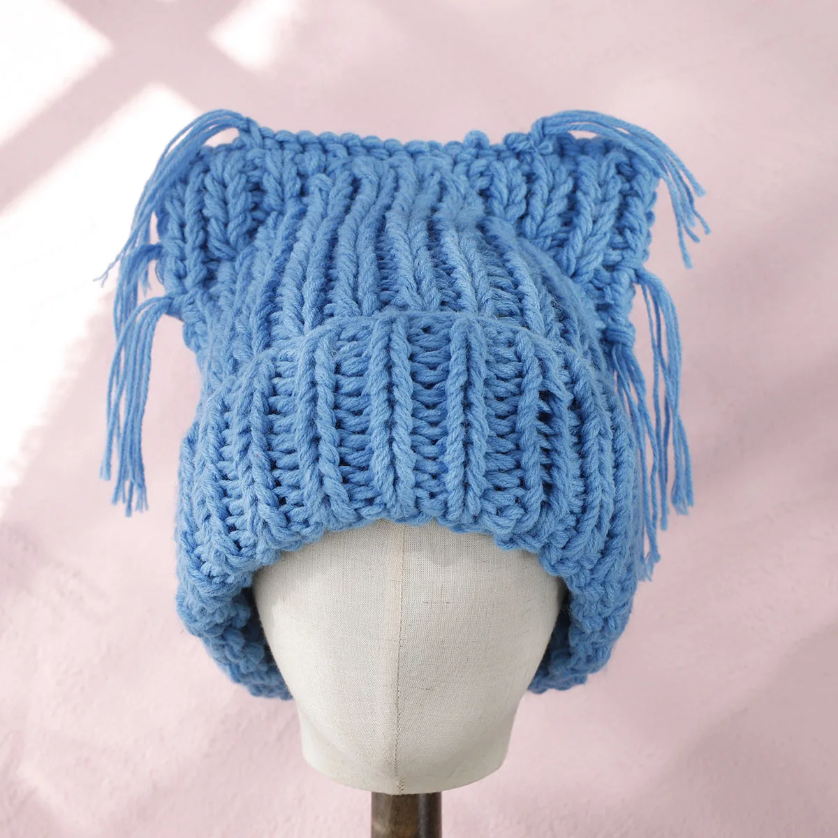 tassels hat winter hat Halloween Hat Knitted Hat Thread Hat caps Knitted hat skiing cap Big hat wool warm hat Thick gentle hat