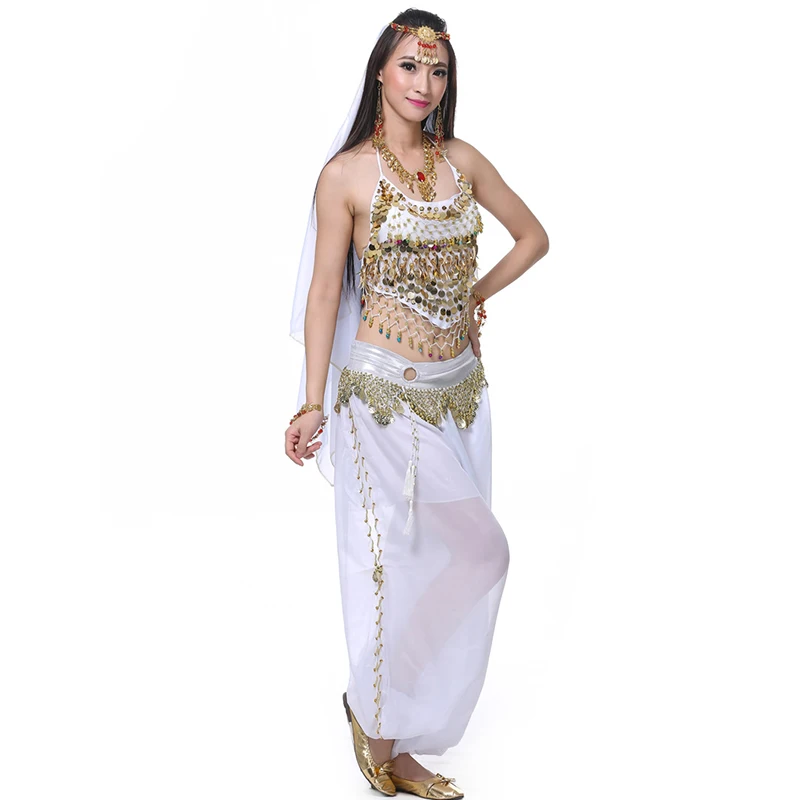 2024 Adult Belly Dance Costume Set Oriental Indian Dance Outfit Halloween Dance Wear Suit For Women Sequin Training Suit Clothes