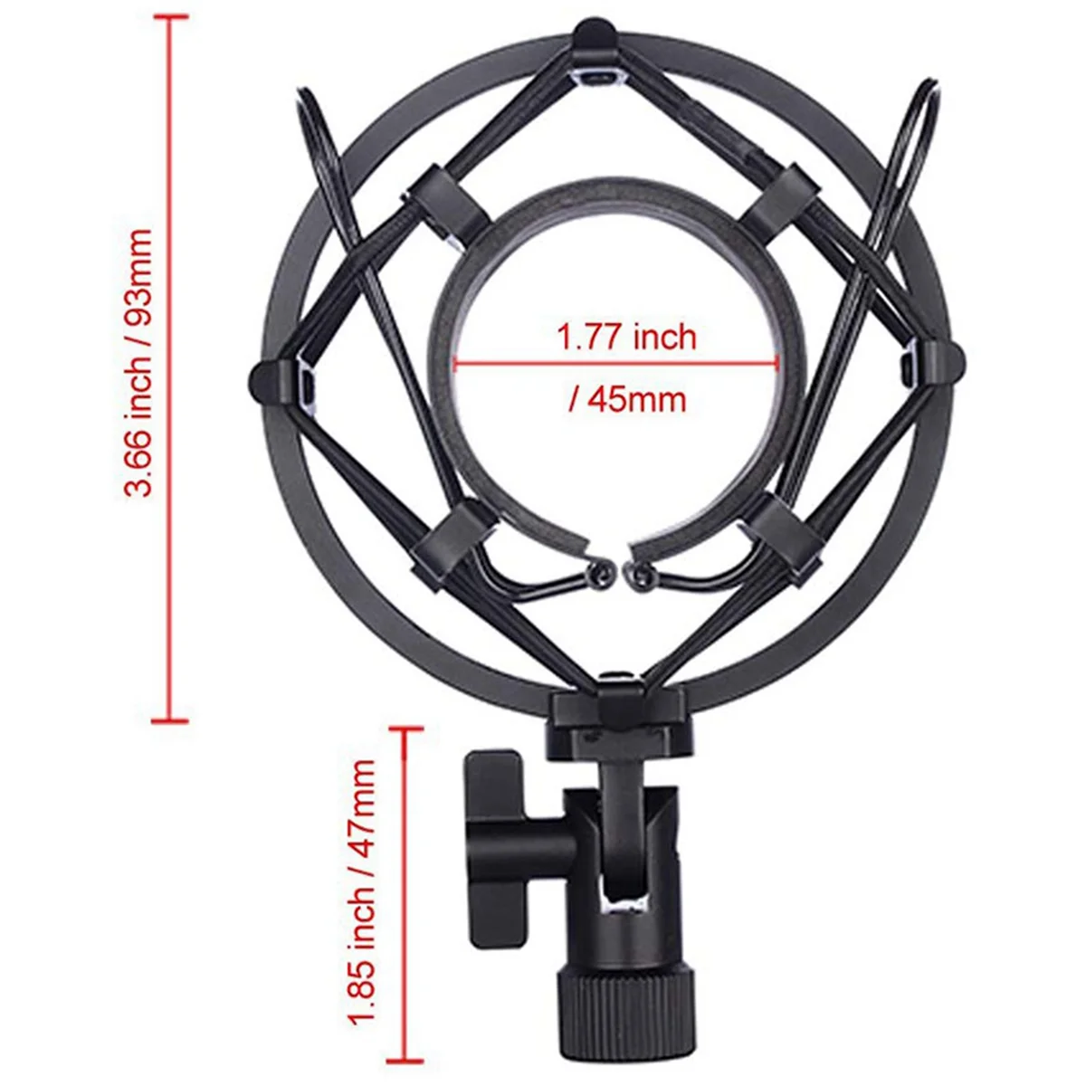 A72Z 3X Microphone Shock Mount with Microphone Filter Windscreen Suspension Shock Mount Holder Clip
