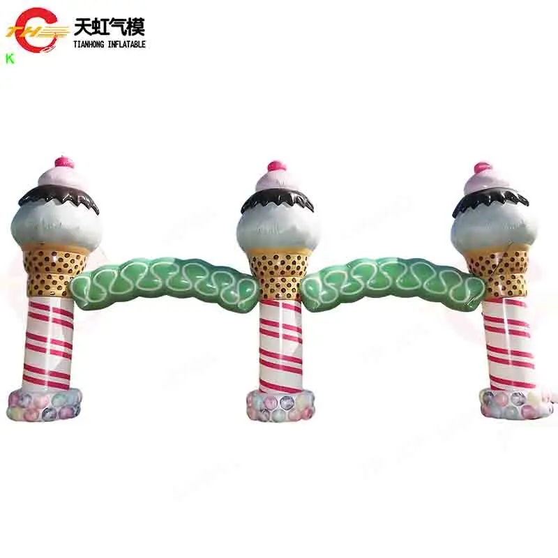 

Быстрая доставка. Гигантская надувная арка в виде мороженого для оформления сцены.
