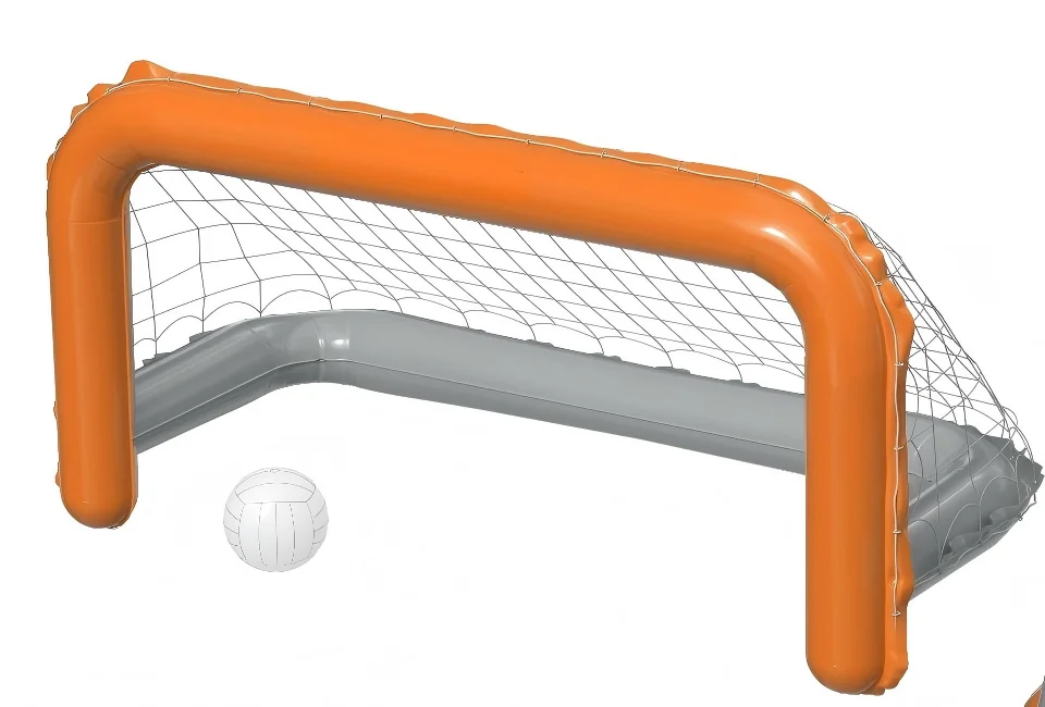 

Water Sports Inflatable Combo Includes Volleyball Net, Basketball Hoops, Soccer Goal & Balls, Perfect for Summer Campspromote s