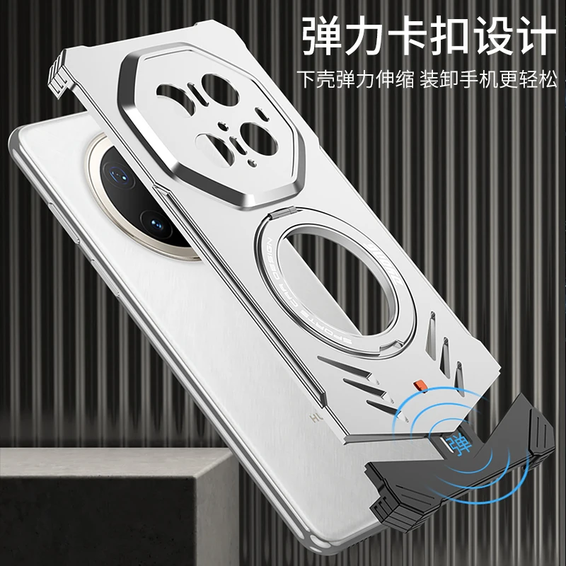 Sports car design 360° Rotating Ring Holder Frameless Cover For Huawei Mate 70 ProPlus Mate X3 X5 X6 Case Heat Dissipation shell