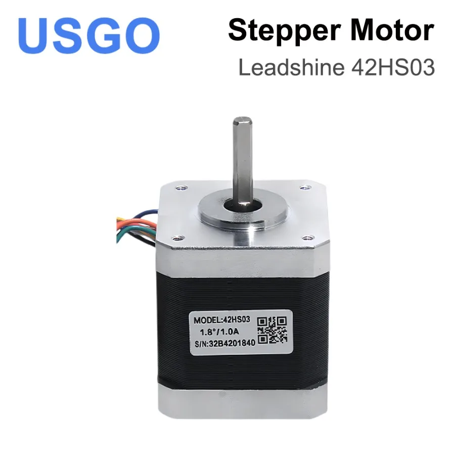 USGO Leadshine 42HS03 2 phase Stepper Motor 0.7A 0.47NM 48mm Length Shaft 8mm for Co2 Laser Machine CNC 3D Print Machine