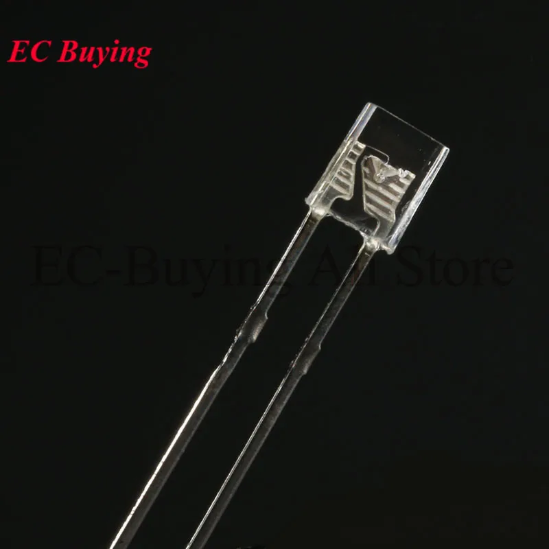 100pcs Square 2*3*4mm Ultra Bright LED Transparent Light Emitting Diode Lamp 2x3x4mm White Red Emerald-green Blue Yellow Diodes