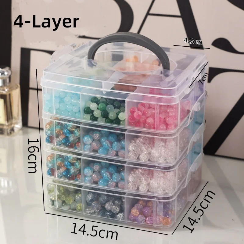 

1/2/3/4 Tier Transparent Adjustable Stackable Compartment Slot Plastic Storage Box For Organizing Toys Jewelry Accessories