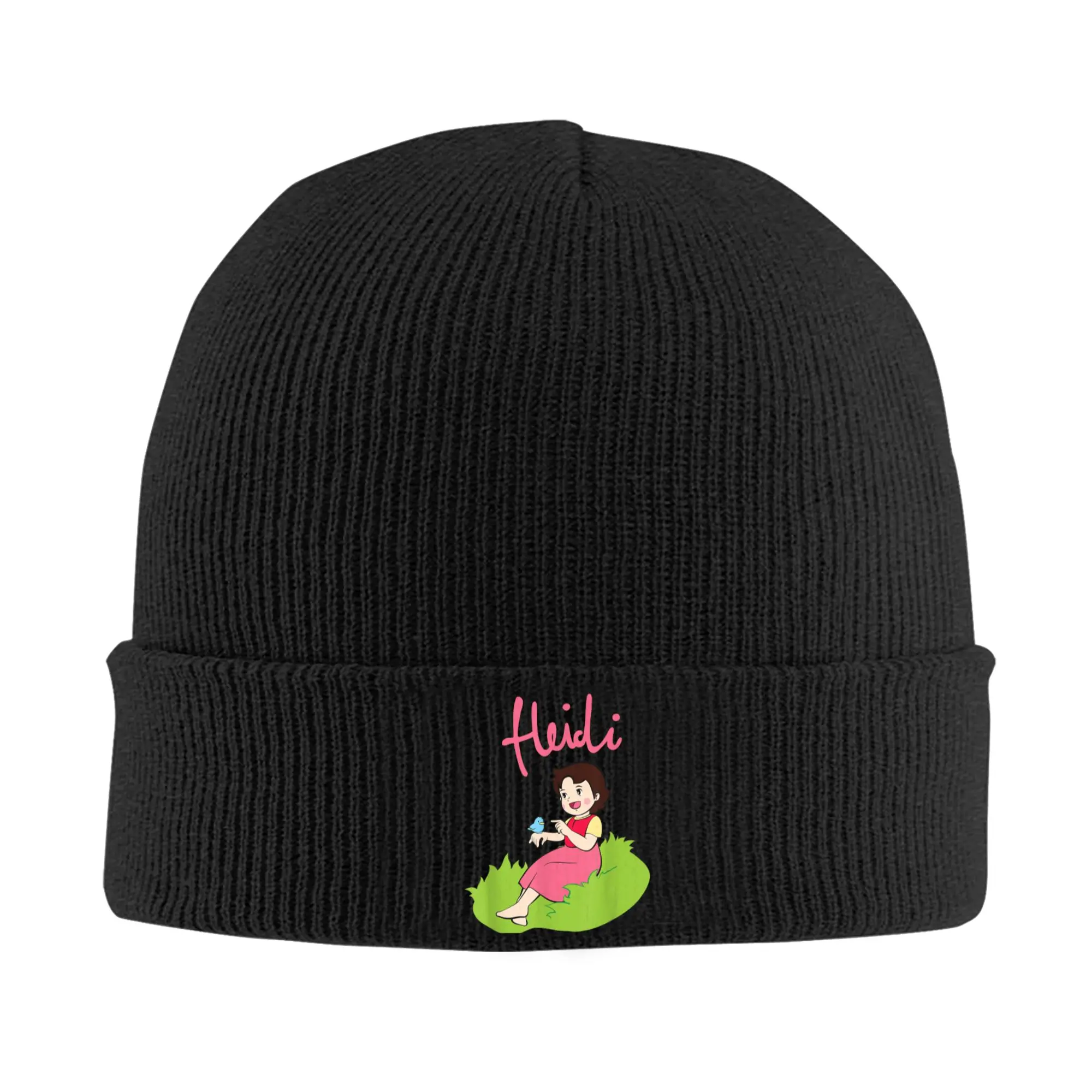 Heidi im Gras Zeichentrick TV Beanie Hats  Skullies Beanies Men Women Y2K Cool Head Wrap Caps Autumn Kpop Design Bonnet Hats