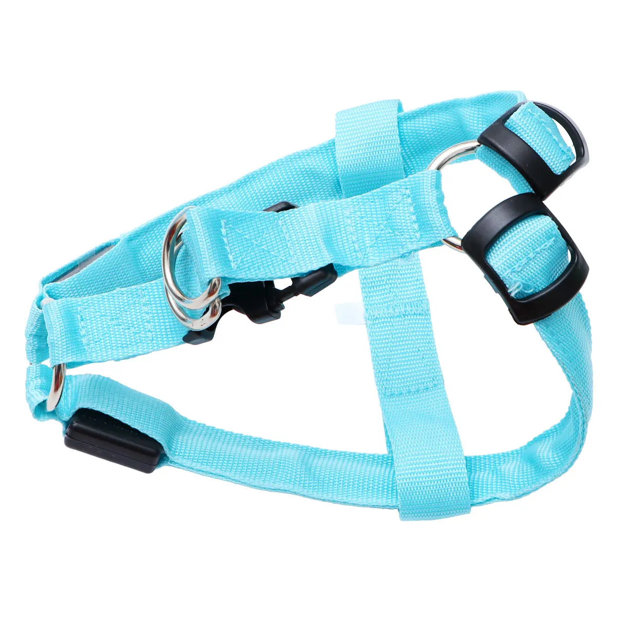 

Luminous Dog Leashes Blue Pet Harness for Medium to Large Dogs Reflective Design Breathable Nylon Material Pet Supplies